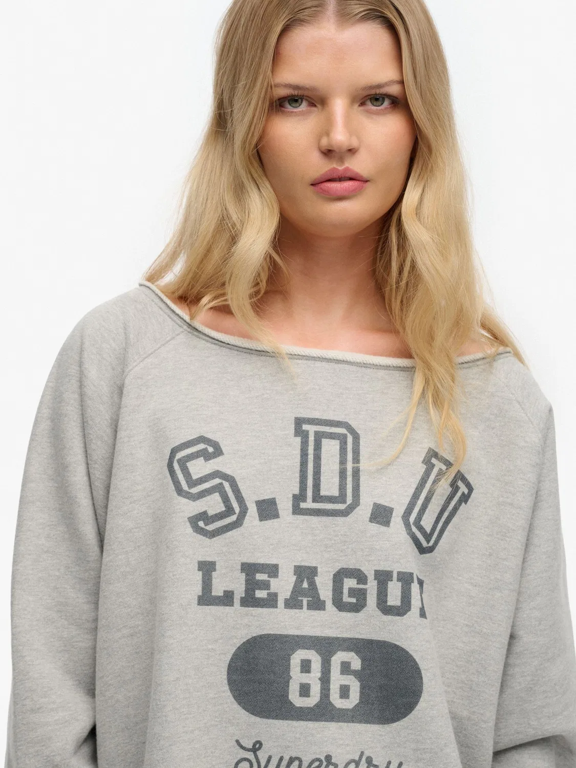 Свитшот оверсайз Athletic Essentials Bardot Superdry, Серый — фото 2