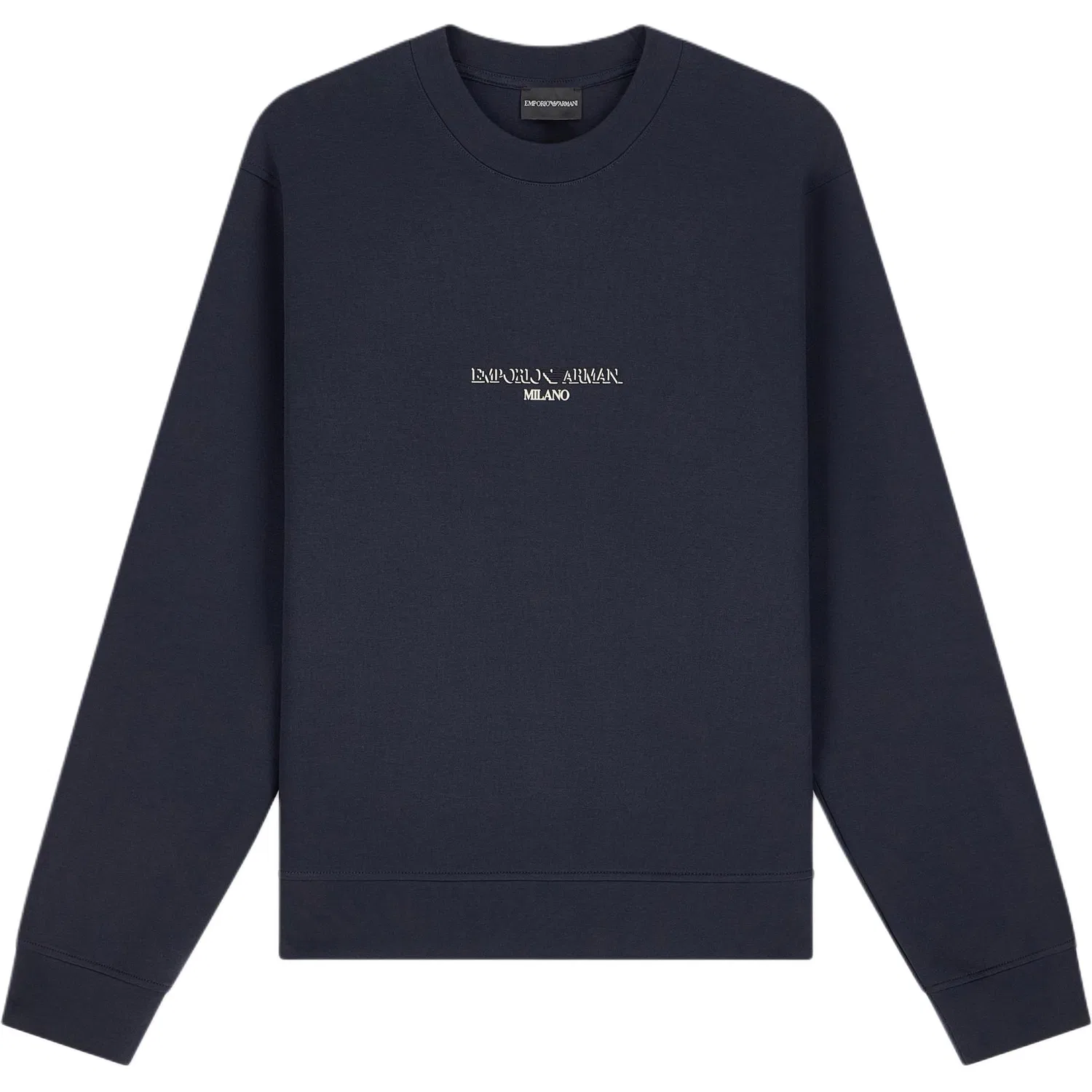 Мужской свитшот с круглым вырезом и прямым кроем Blue EMPORIO ARMANI, Blue
