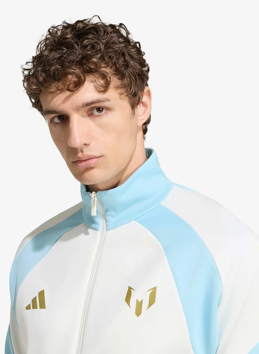 Олимпийка с мягкой интерлок-тканью Messi House of Tiro Adidas, белый — фото 4