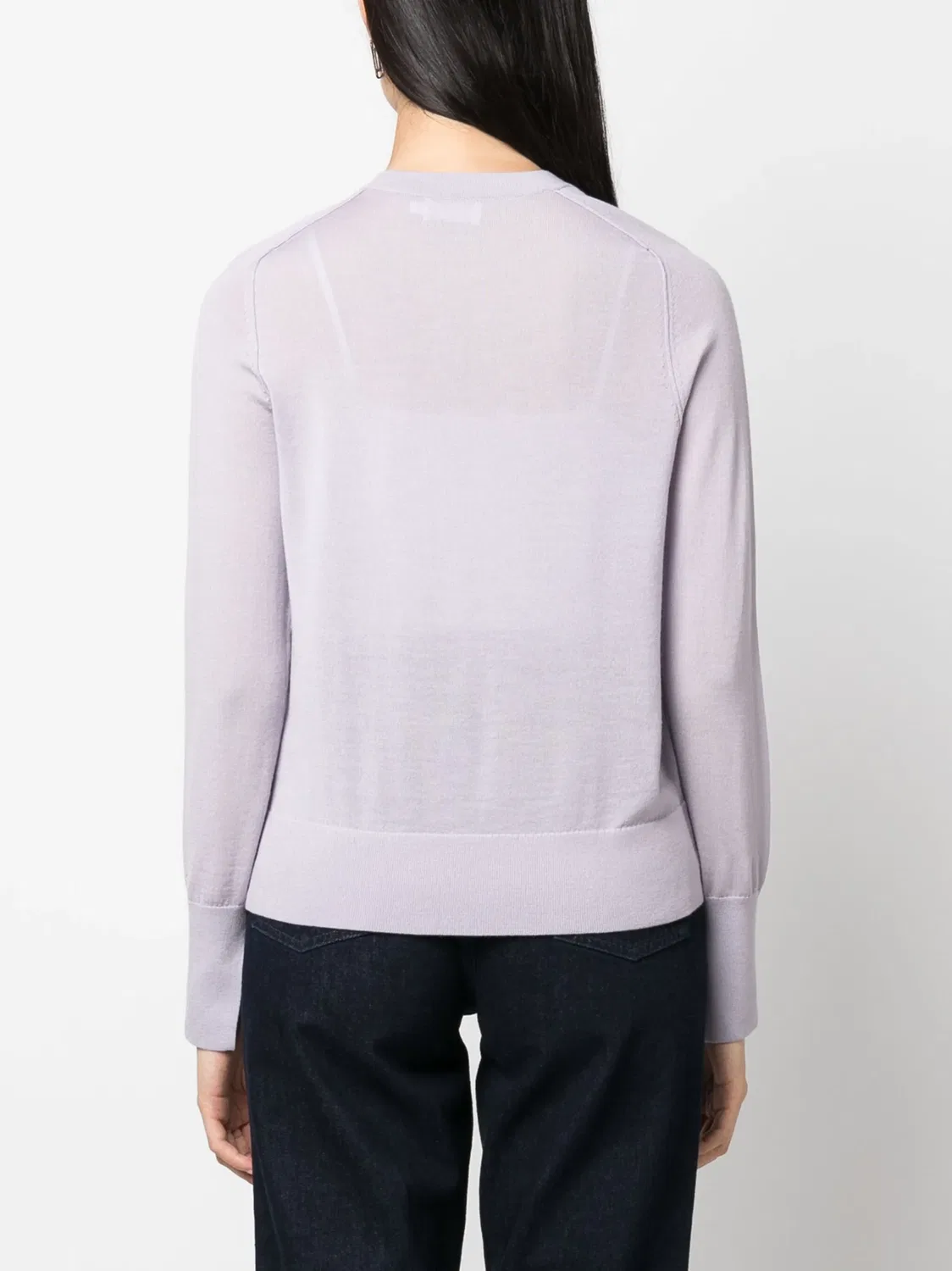 Джемпер из тонкой шерсти Calvin Klein, светло-фиолетовый — фото 3