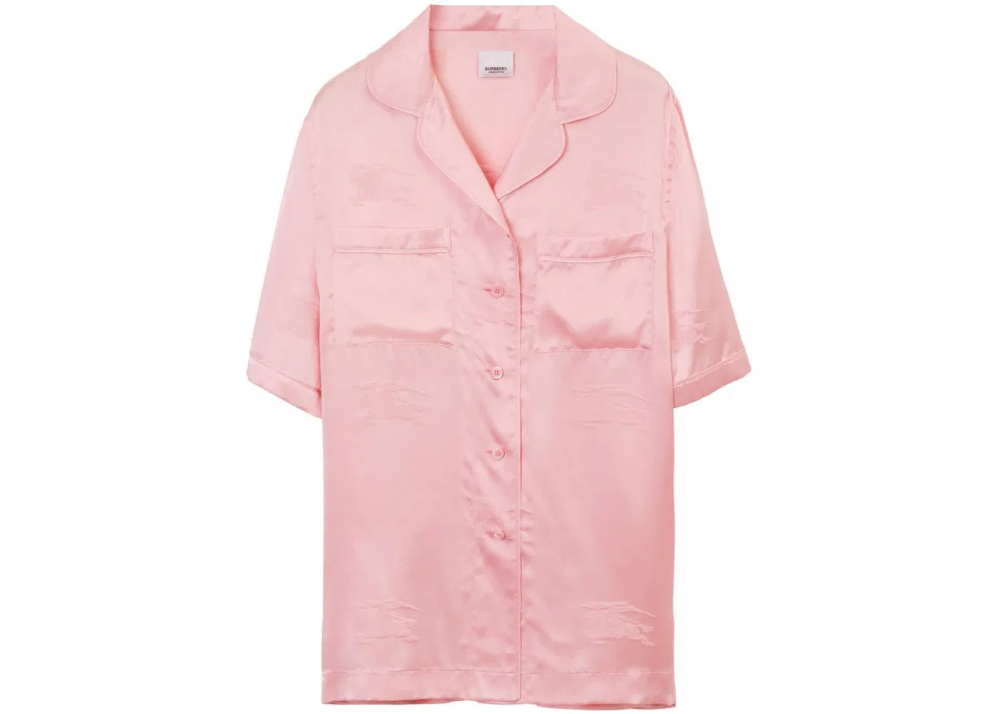 Женская рубашка из шелка с жаккардовым узором Burberry Shirt, Pink