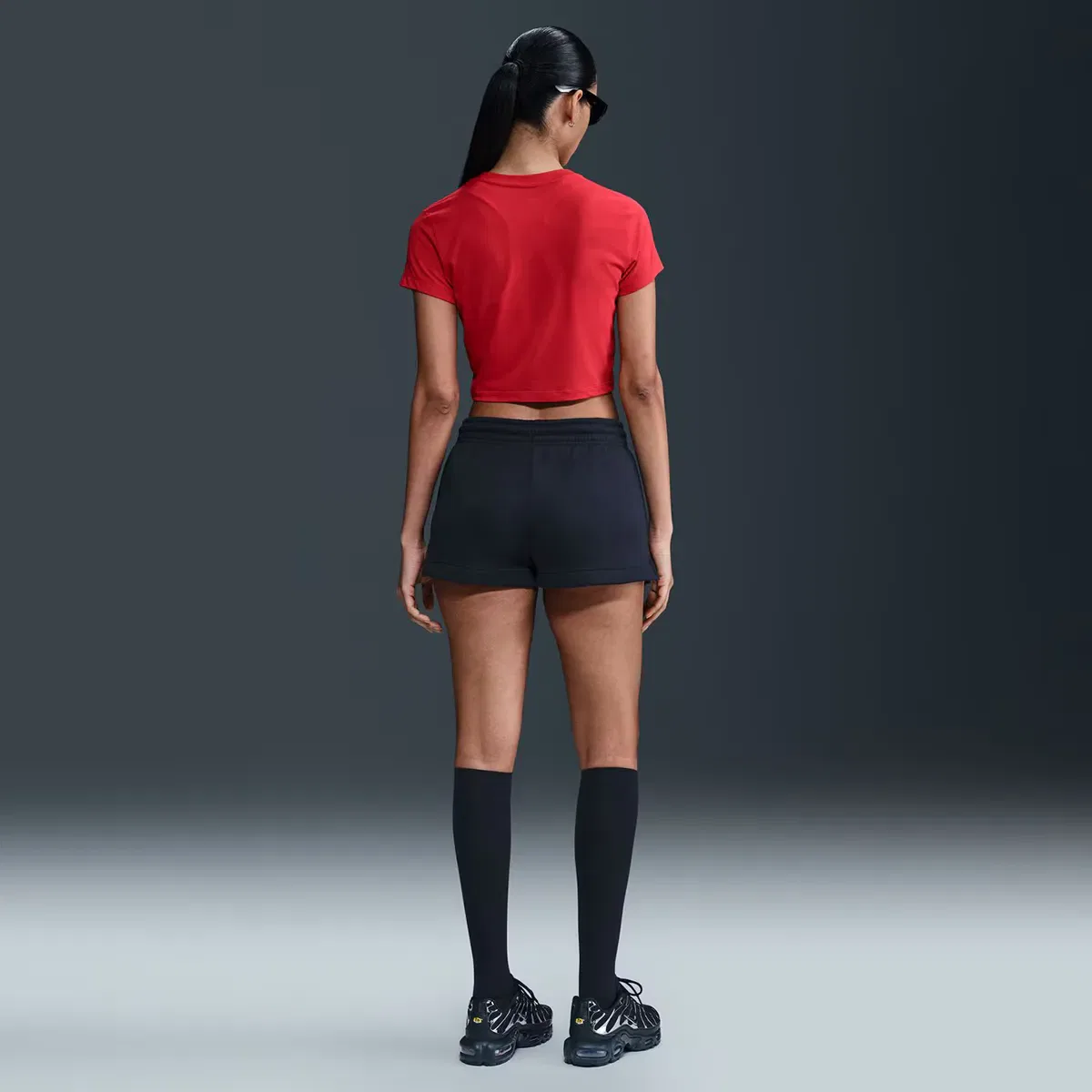 Женские шорты из флиса Nike, Цвет Negro — фото 2