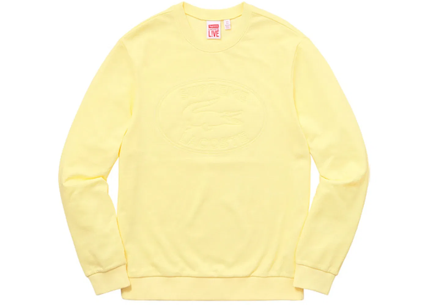 Мужской свитшот из пике Supreme Crewneck, Light Yellow