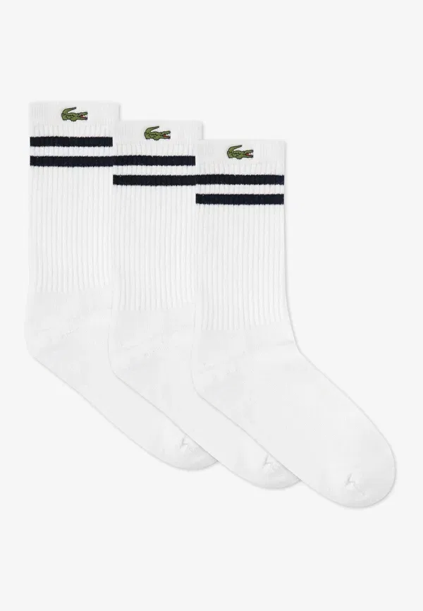 Комплект из 3 пар носков Varsity Crew унисекс Lacoste, белый — фото 2