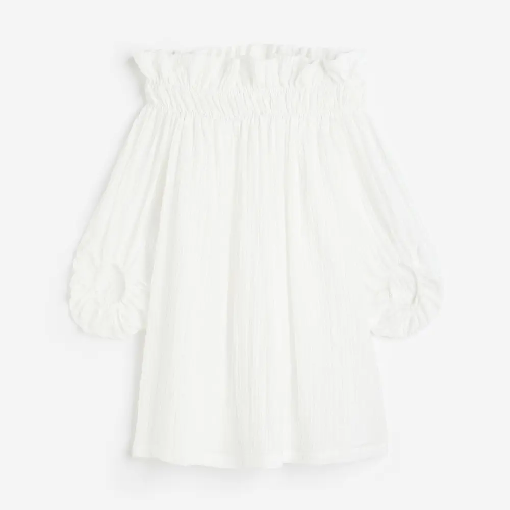

Платье H&M Oversized Off-the-shoulder, белый
