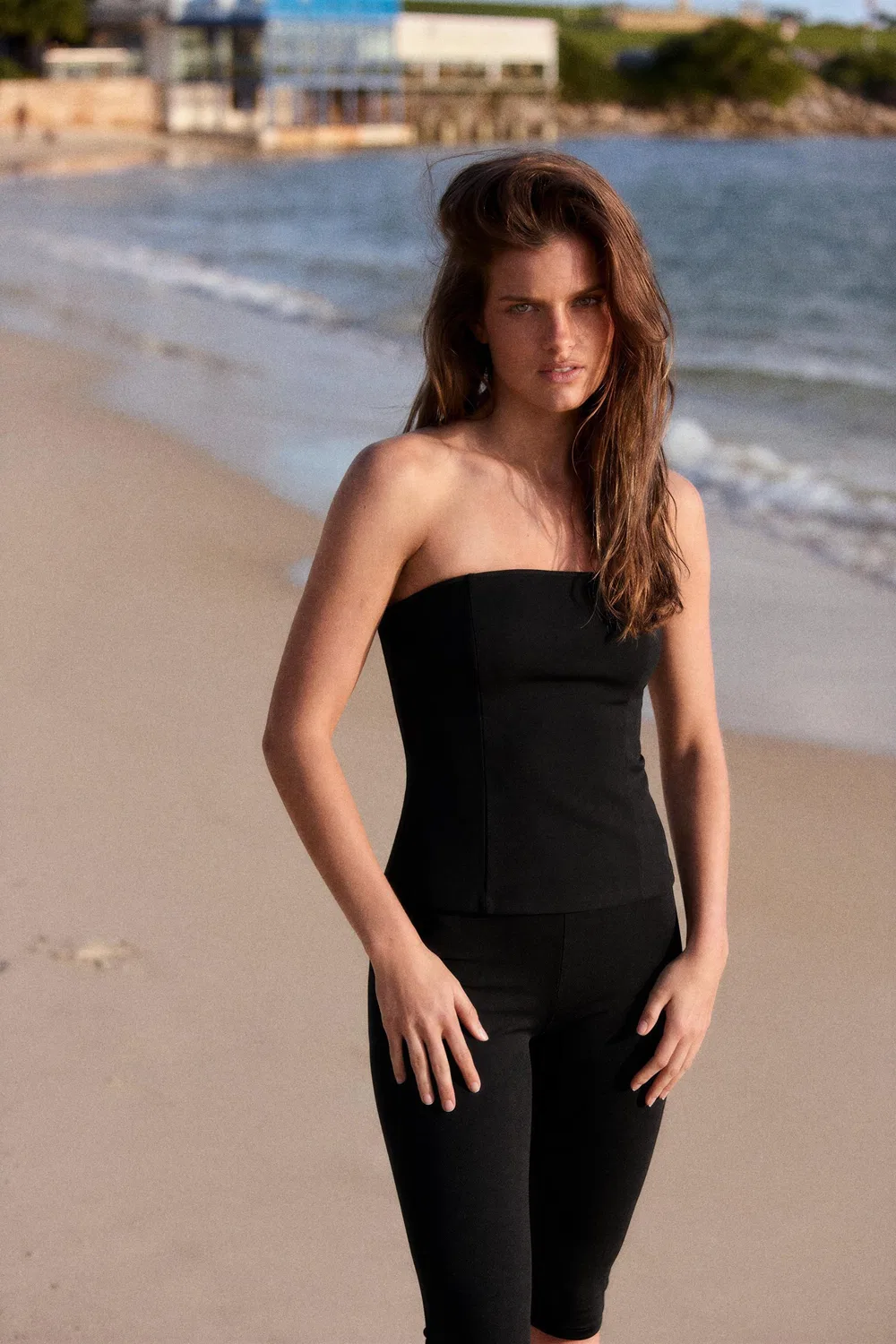 Эластичное платье-капри ZARA, Black