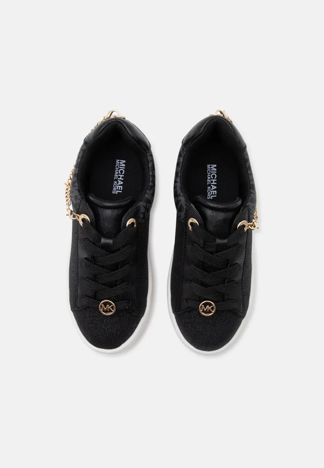 Дотти дети подростки - кроссовки Michael Kors Kids, Black Glitter/Black — фото 4