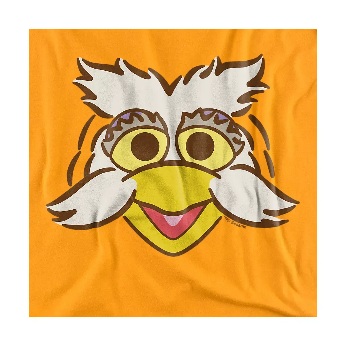 Детское боди для девочек хлопковое Sesame Street Big Face Hoots The Owl, Gold — фото 2