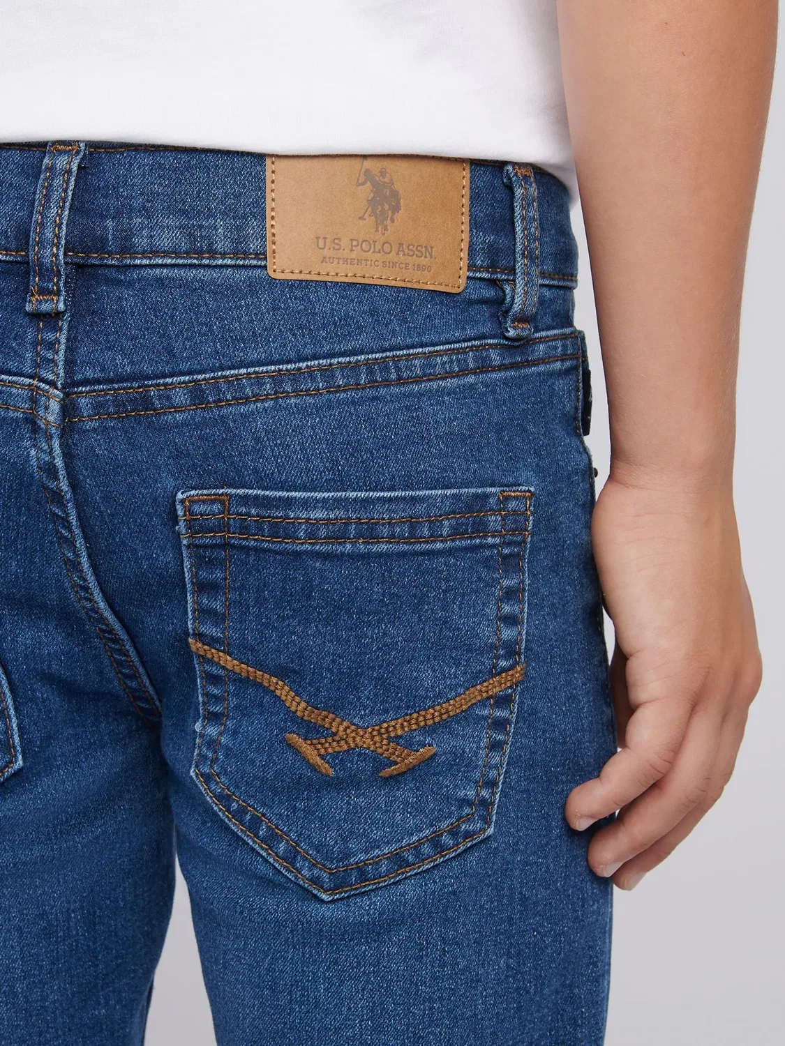 Джинсы классические, модель Classic Fit U.S. Polo Assn., темно-синий — фото 2
