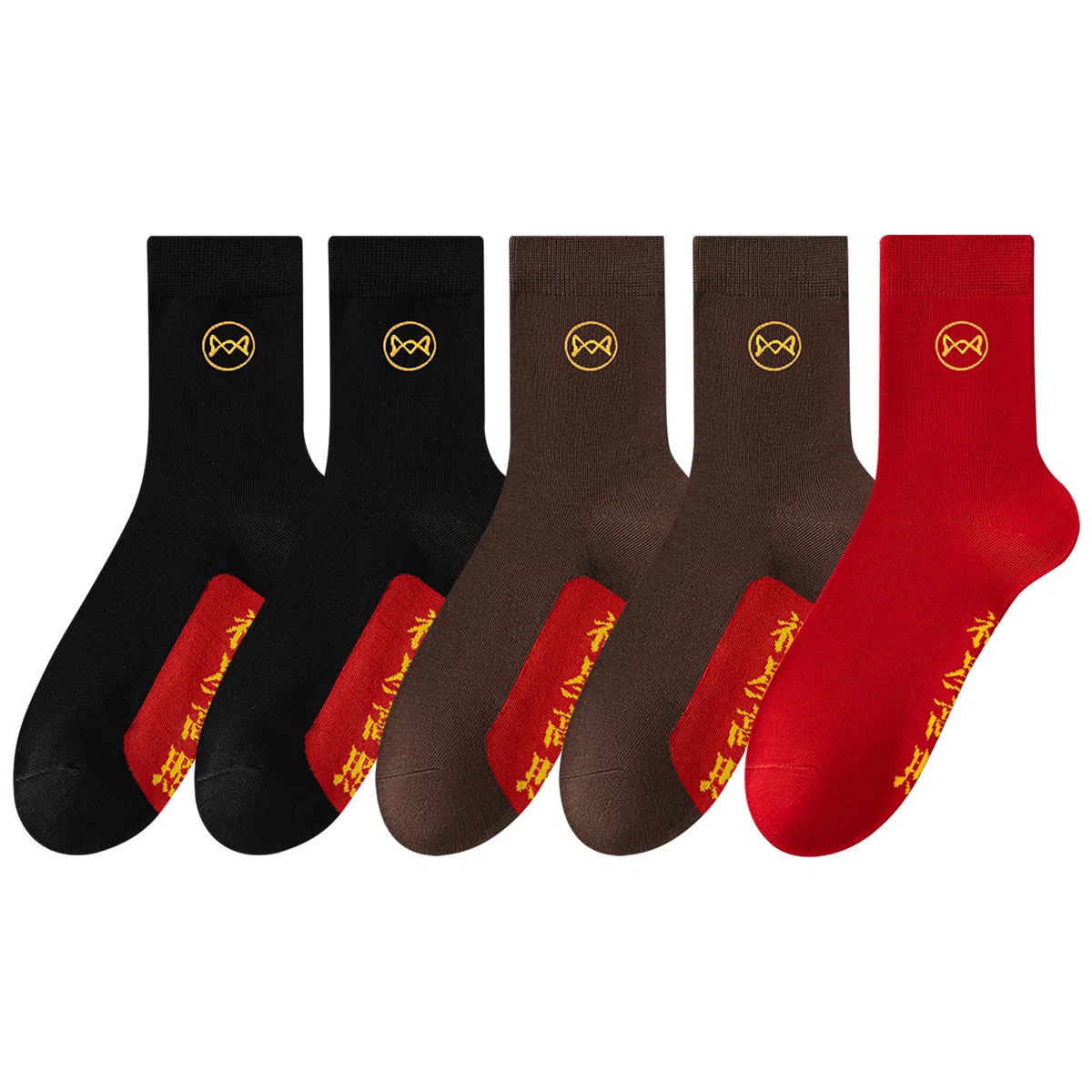 Детские носки-слипоны с принтом, набор из 5 пар, Crew Socks, MIIOW
