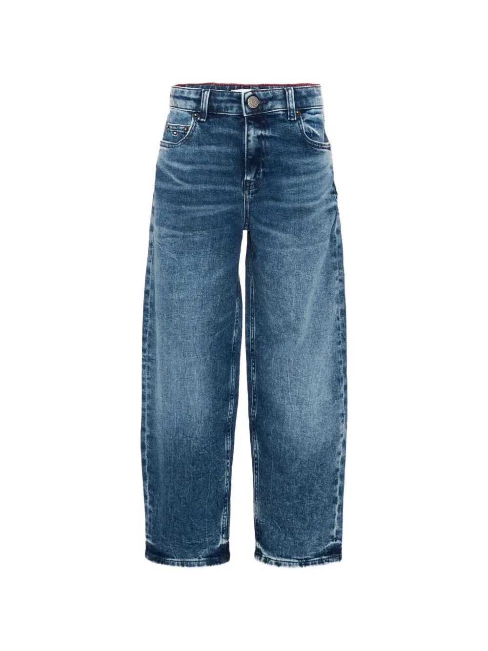 Выцветшие широкие джинсы Tommy Hilfiger Junior, синий