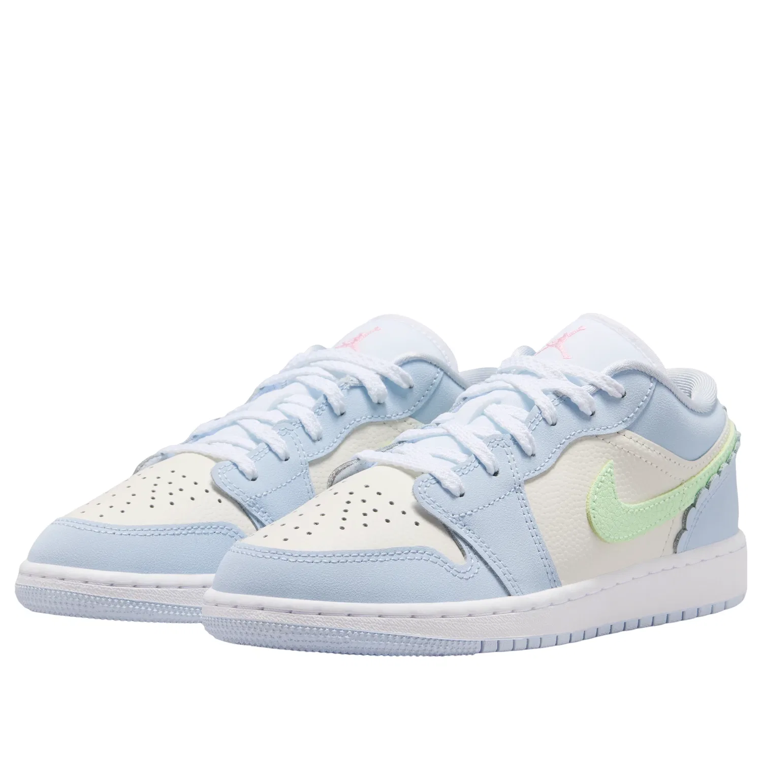 Детские кроссовки для девочек с низким верхом Half Blue Sail Vapor Green Jordan, синий — фото 4