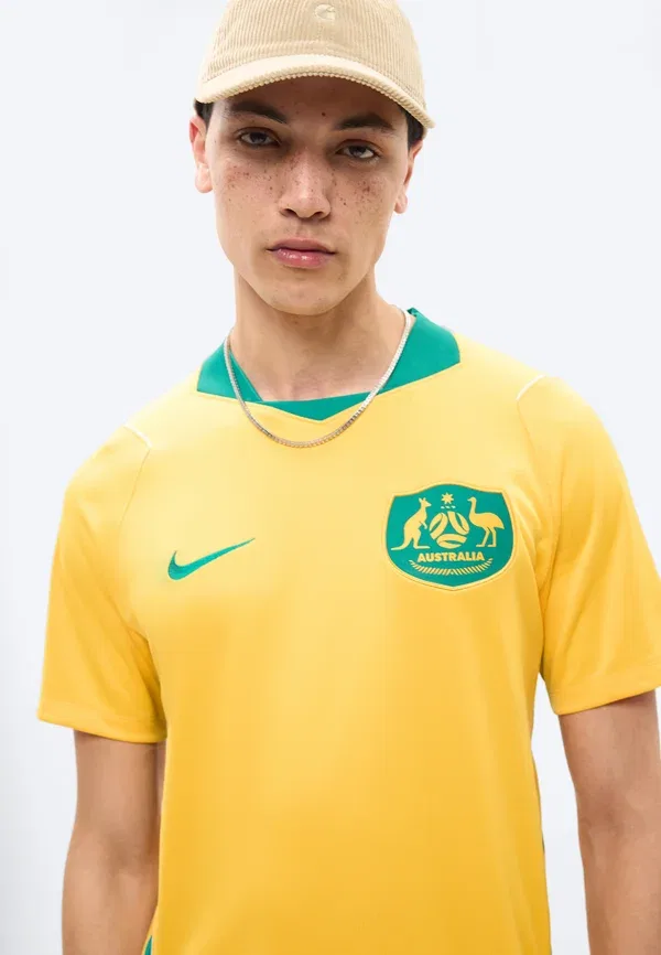 Футболка Dri-fit Australia 2026 Stadium Home Nike Performance, Sport Gold/Mystic Green/Sail, зеленый — фото 4