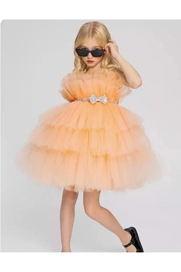 Детское платье для девочек сатиновое Nimfea Mnk Baby&Kids, Somon