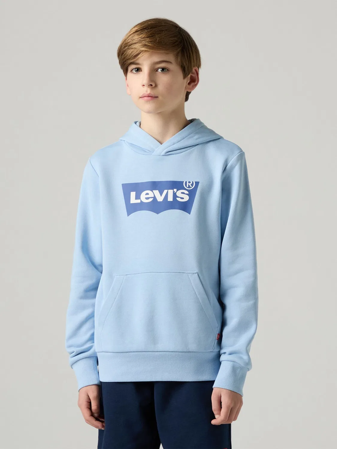 Худи Levi's Blue Batwing Pullover Hoodie, синий — фото 3