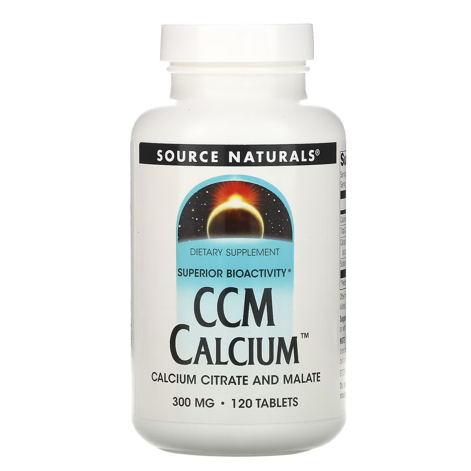 

Source Naturals, CCM кальций, 300 мг, 120 таблеток