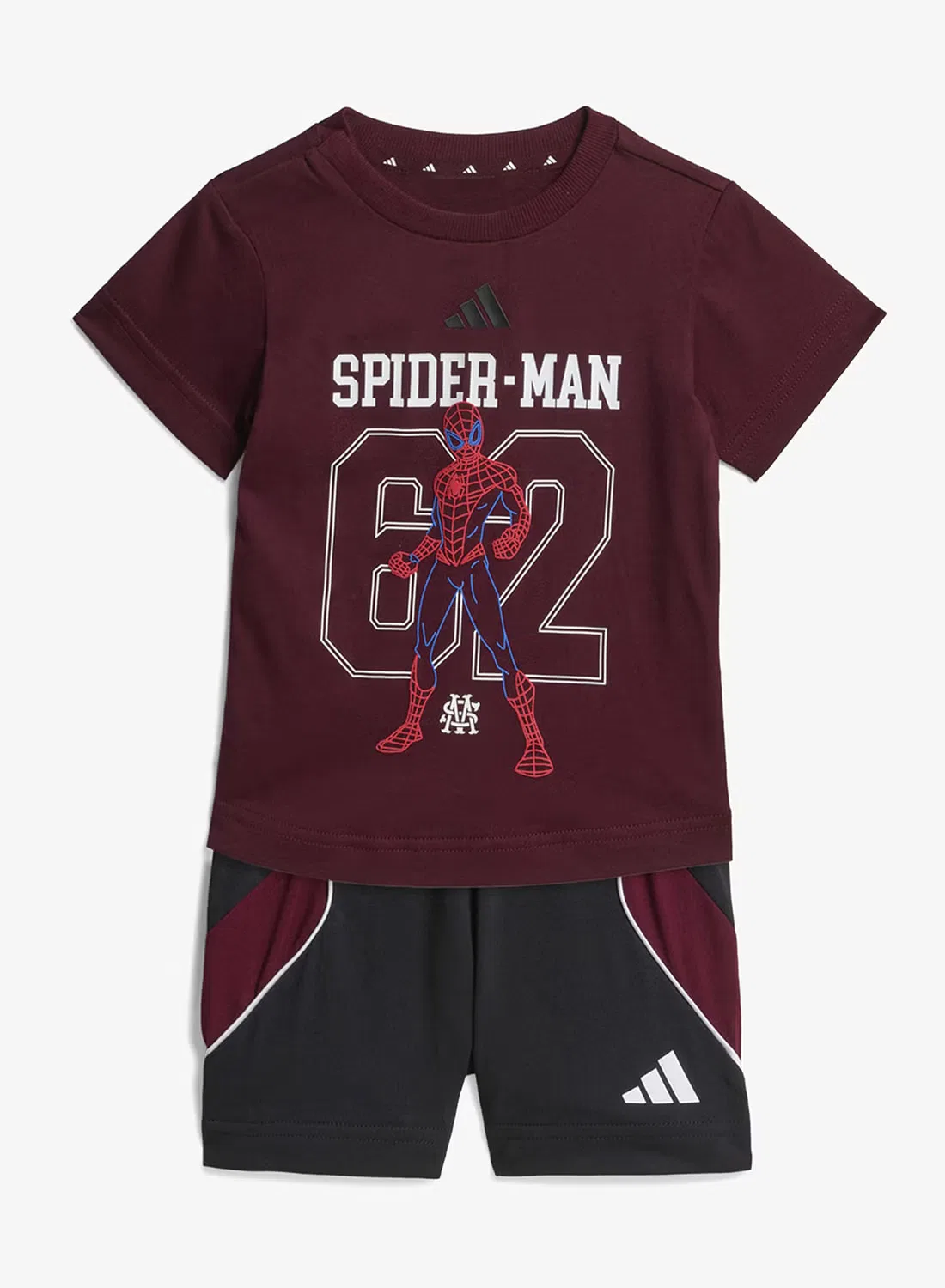 Adidas Комплект футболок с принтом Marvel Spider-Man, бордовый