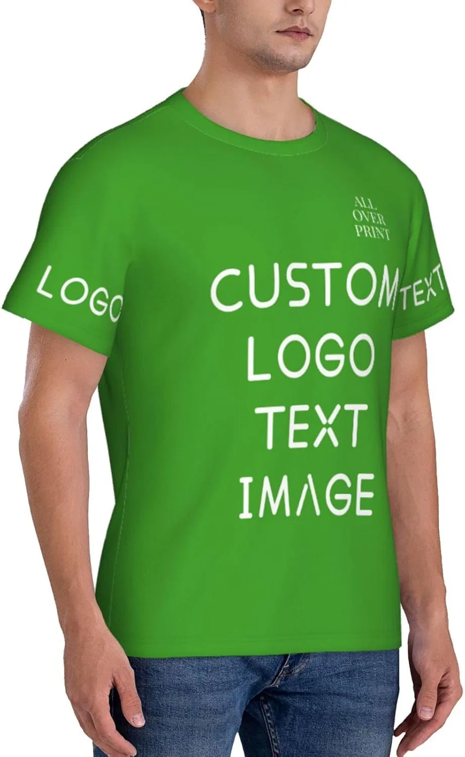 Футболка с принтом, Polyester, Green — фото 4