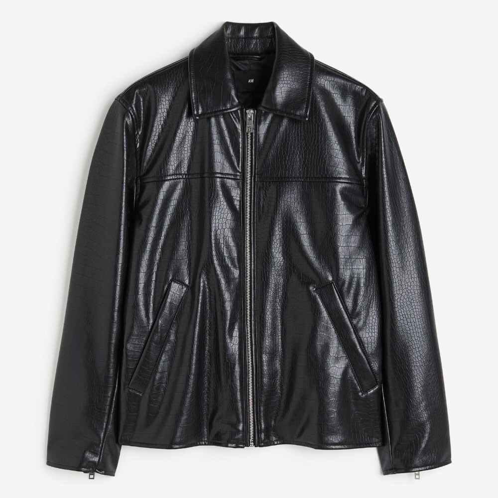 

Куртка H&M Regular Fit Coated, черный