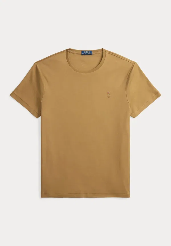 Футболка хлопковая Custom slim fit soft cotton t-shirt Polo Ralph Lauren, Cafe Brown, коричневый — фото 4