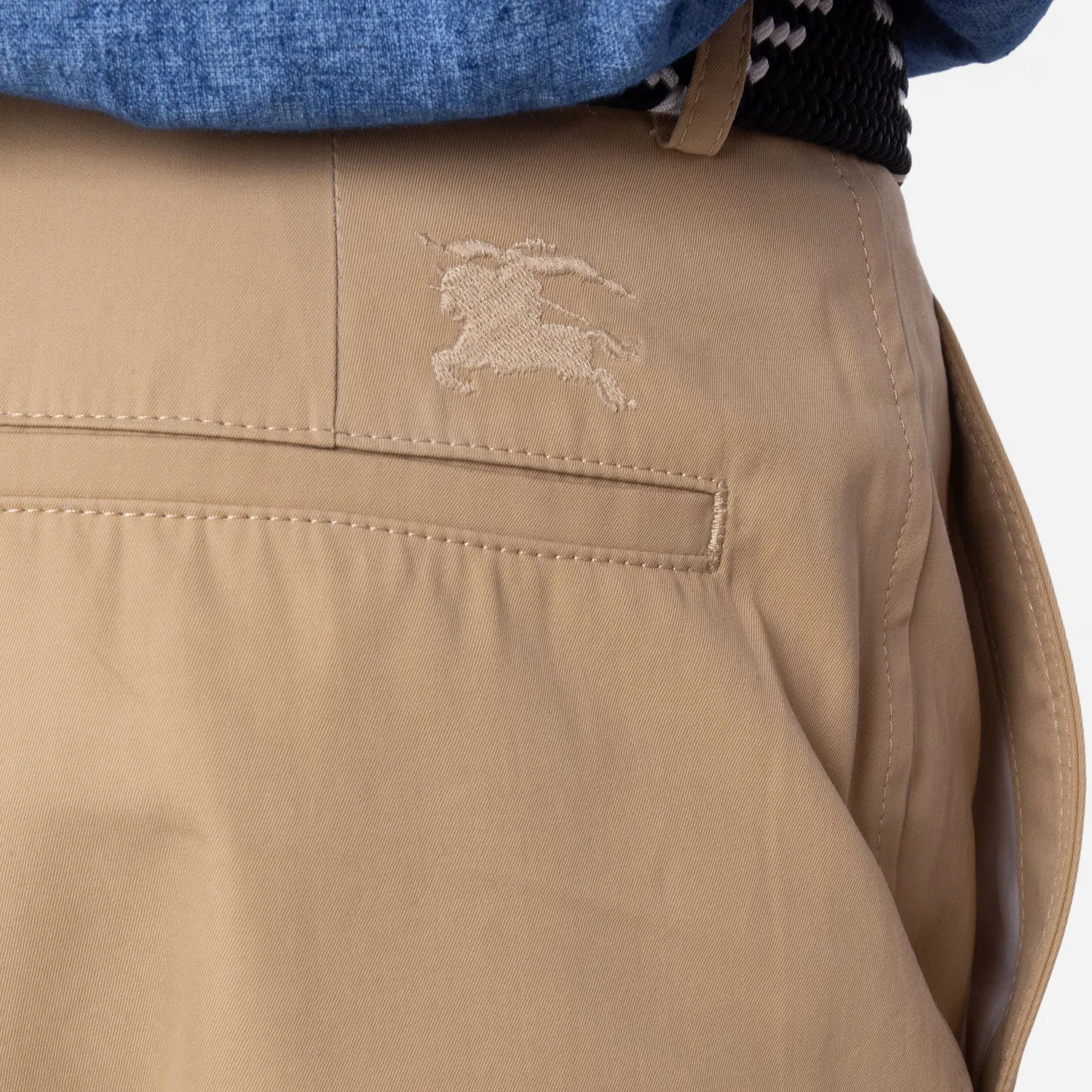 Шорты из хлопкового габардина EKD Cotton Gabardine Burberry, Flax — фото 2