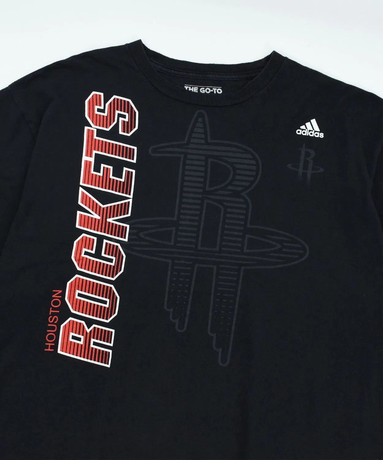 Мужская футболка с принтом Houston Rockets Adidas, Black — фото 2