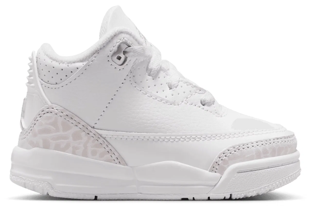 Кроссовки для мальчиков Retro 3 Jordan, цвет Metallic Silver/White/White