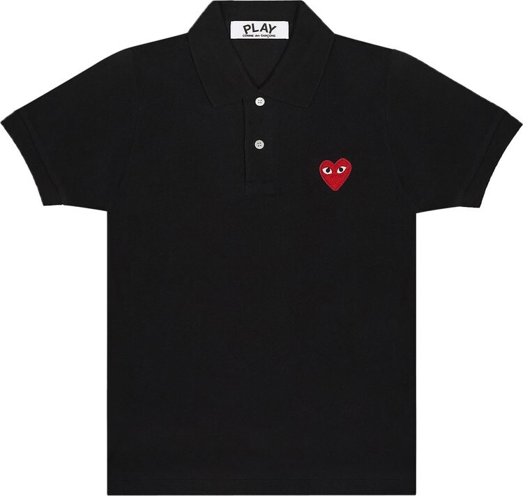 

Рубашка Comme des Garçons PLAY Heart Polo 'Black', черный
