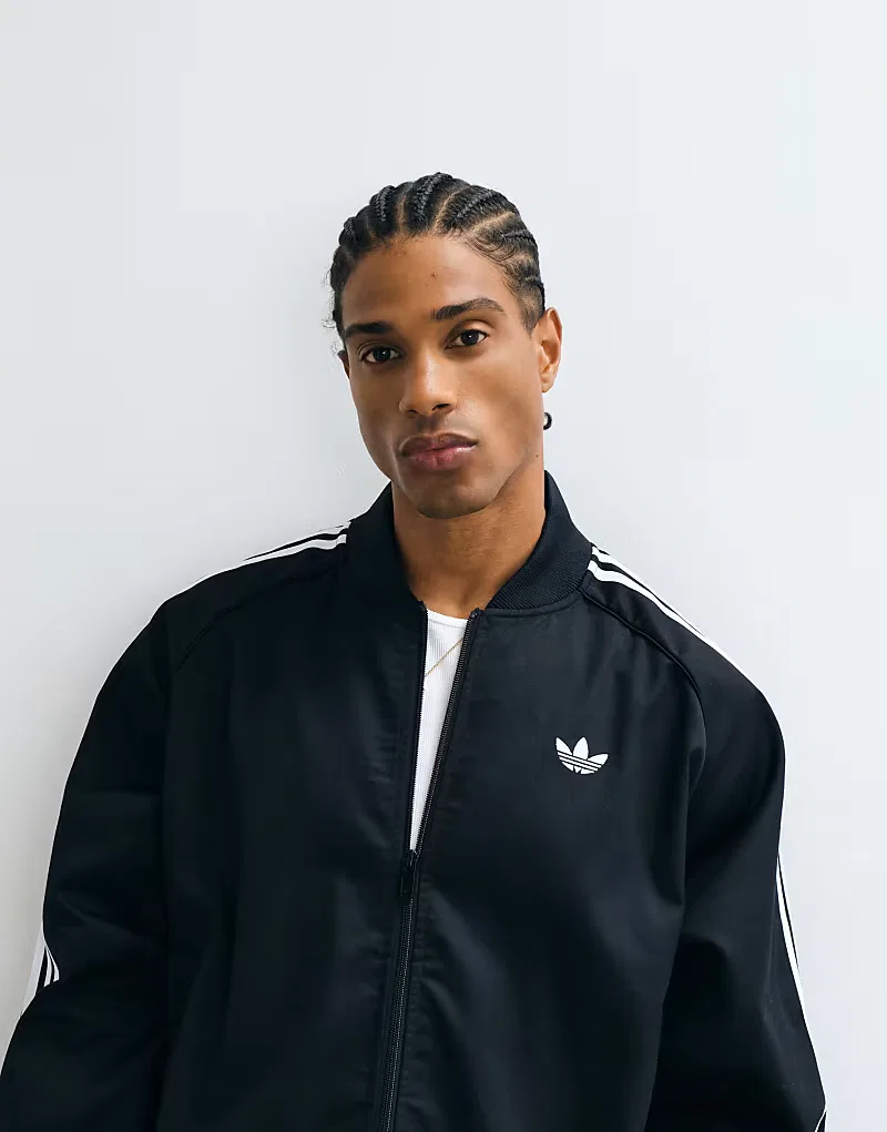 Куртка спортивная Sst Adicolor Classics из хлопкового твила Adidas Originals, черный — фото 3