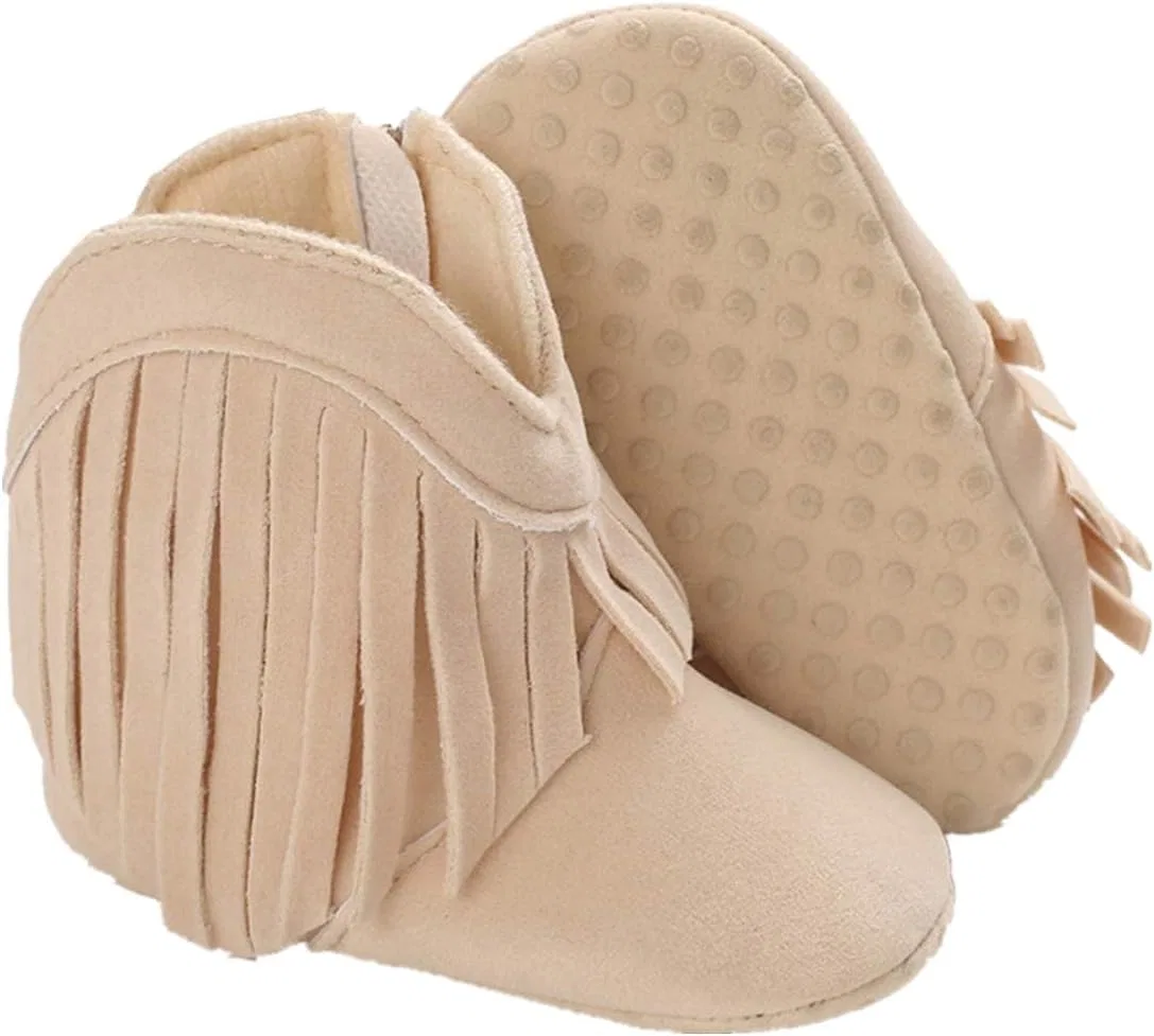 Детские ботинки для девочек с кисточками WILLFUN, Beige