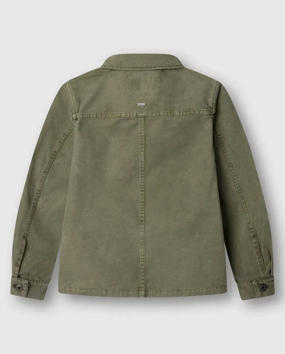 Детская куртка-сафари для мальчиков с четырьмя карманами Leo Pepe Jeans, Verde Militar — фото 2
