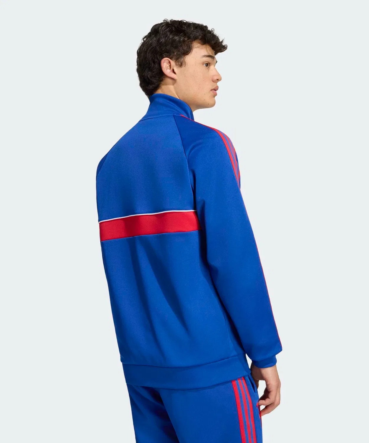 Мужской трек-топ с воротником-воронкой Manchester United Originals Adidas, Blue — фото 2