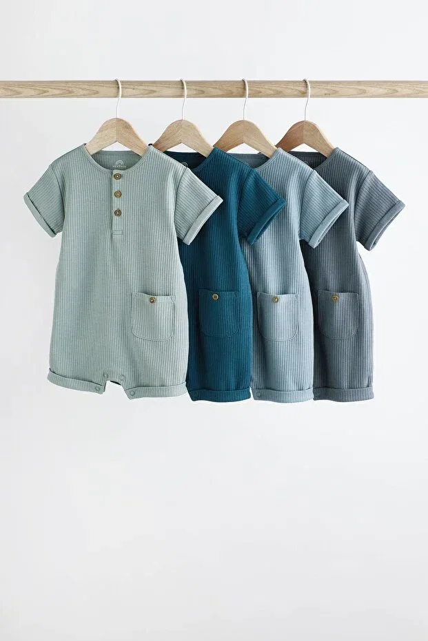 Детский комбинезон хлопковый комплект из 4 предметов Next Baby, Blue