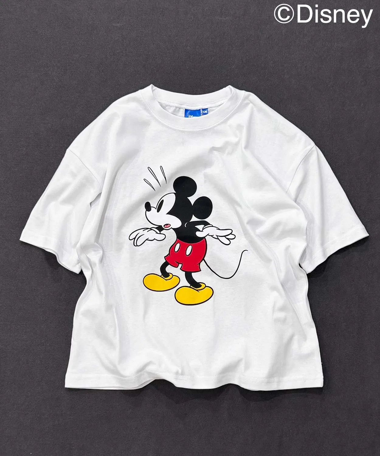 Детская футболка с принтом Mickey Mouse BIG T Disney, White