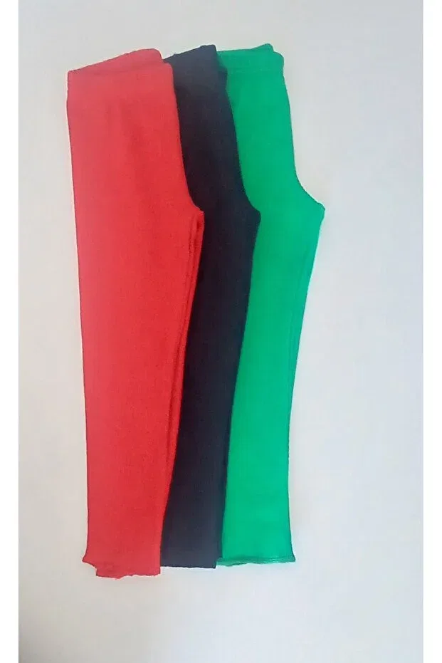 Детские леггинсы для девочек хлопковые Fun Kids Colthinig, Green-Red-Blue — фото 3