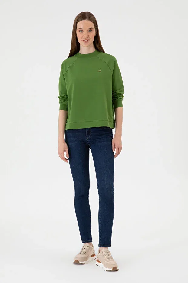 Женские свитшот с длинным рукавом U.S. Polo Assn., Green — фото 4