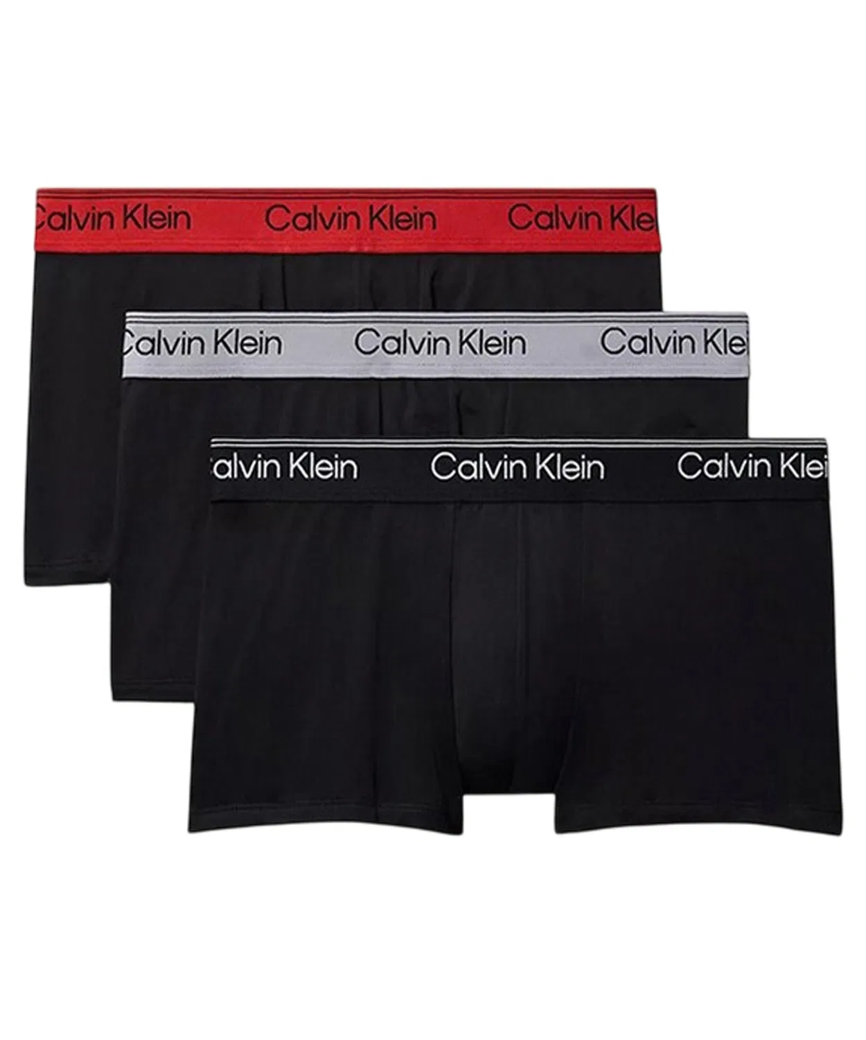 Мужские трусы-боксеры с низкой посадкой, комплект из 3 штук Calvin Klein, Red