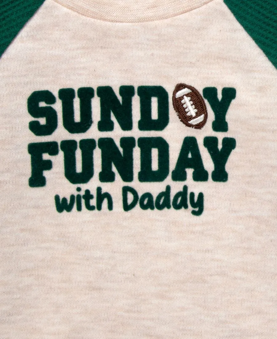 Комплект из 4 предметов для малыша с футбольным принтом, Sunday Funday with Daddy Baby Essentials, Green — фото 3