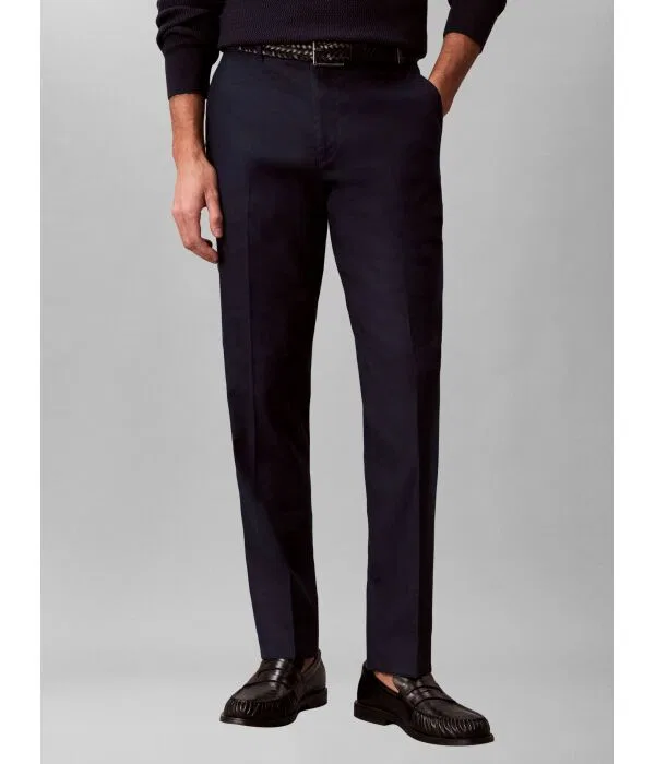 Мужские брюки из льна Slim Fit Calvin Klein, Blu Marino