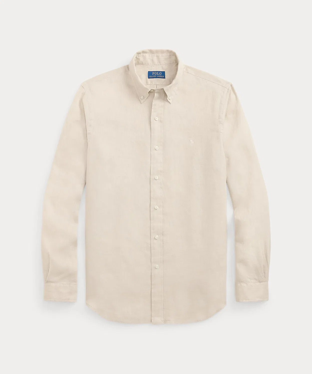 Мужская классическая рубашка из льна с длинным рукавомPolo Ralph Lauren, Grey — фото 3