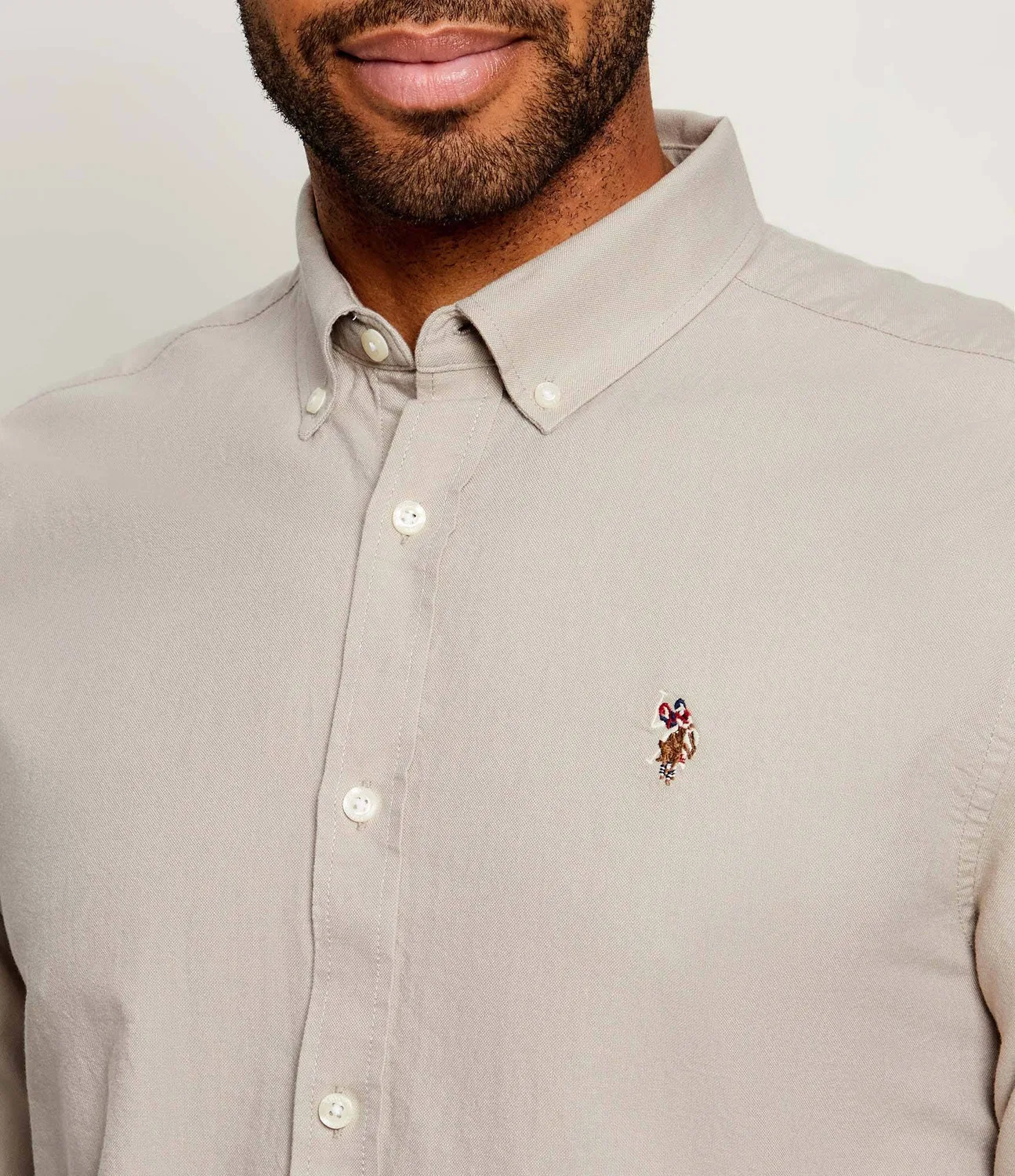 Рубашка с длинным рукавом U.S. Polo Assn., Grigio — фото 4