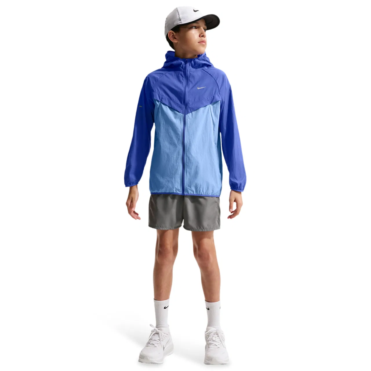 Детская куртка для мальчиков с водоотталкивающей тканью Nike Stride, Lapis/Royal Pulse/Reflective Silver — фото 3