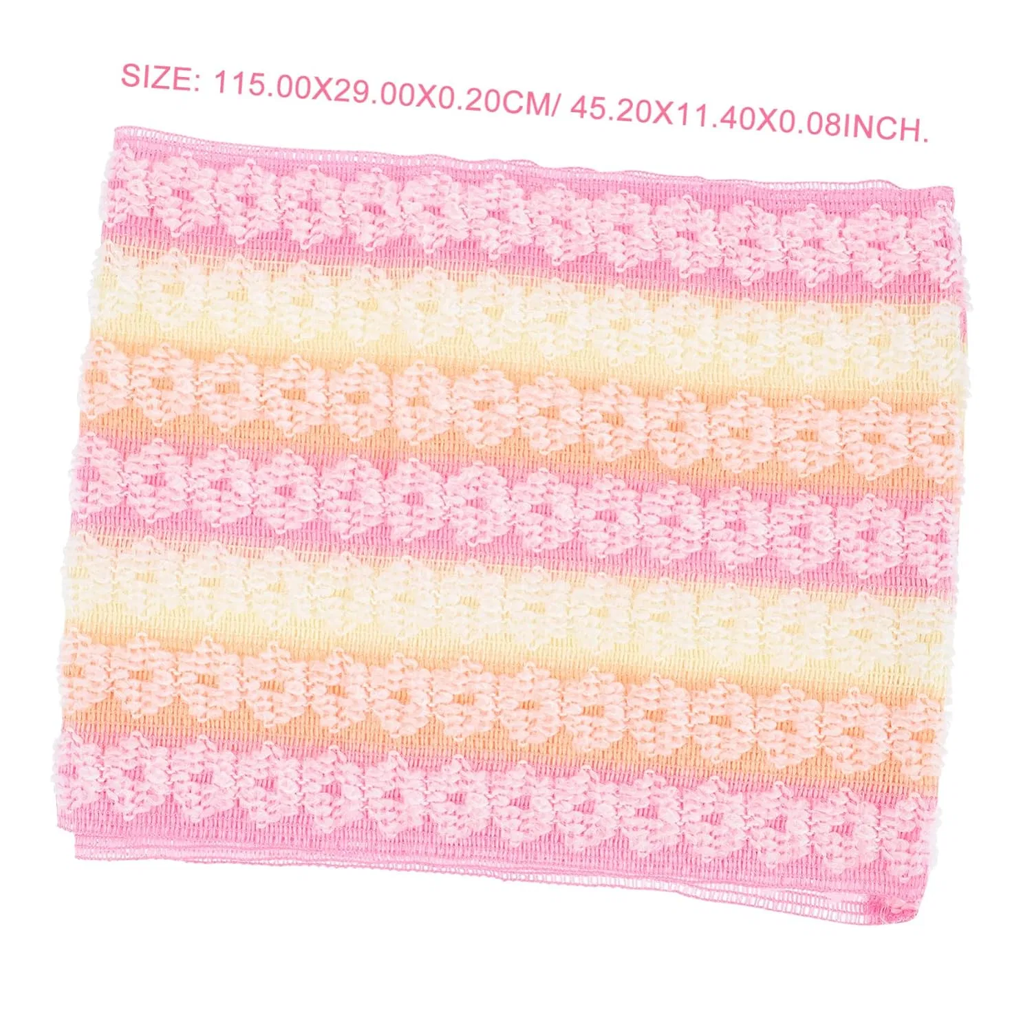Мочалка для тела эксфолирующая, FRCOLOR, 3 шт, 105x20.5 см, Rosax3pcs — фото 4