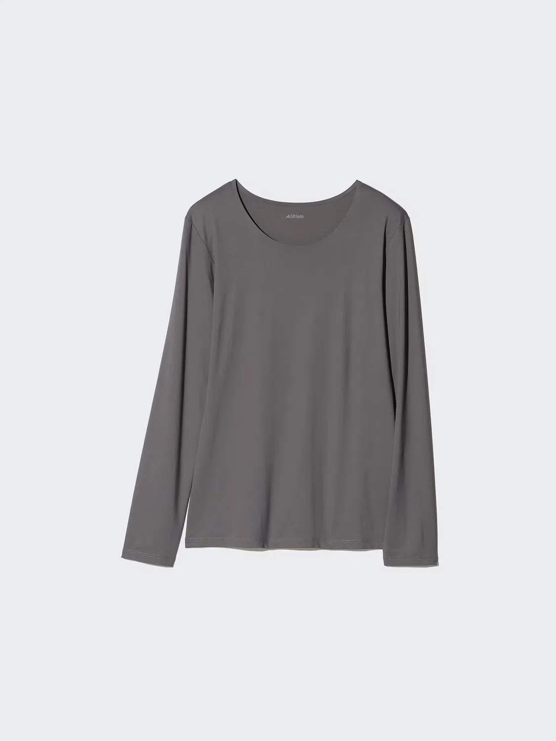 Футболка Uniqlo Airism dry-ex с защитой от УФ-излучения, длинный рукав, серый