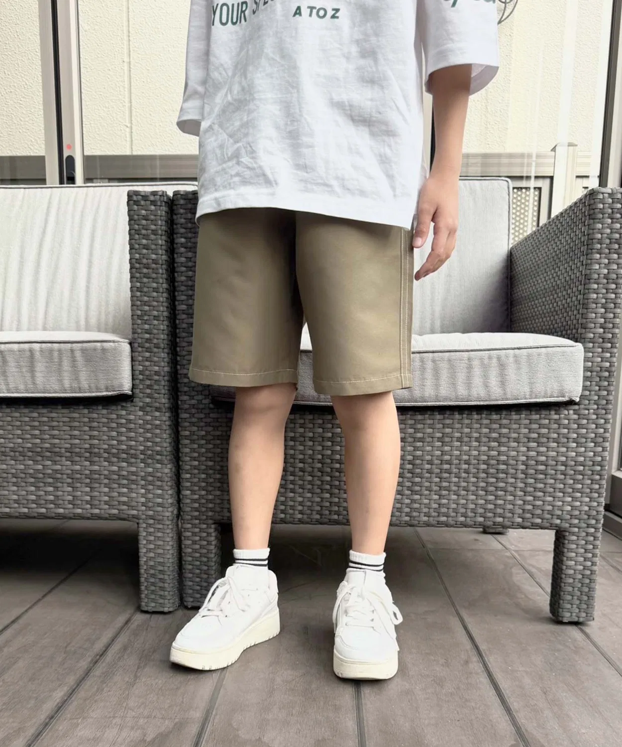 Детские шорты с принтом ZI-ON, Khaki