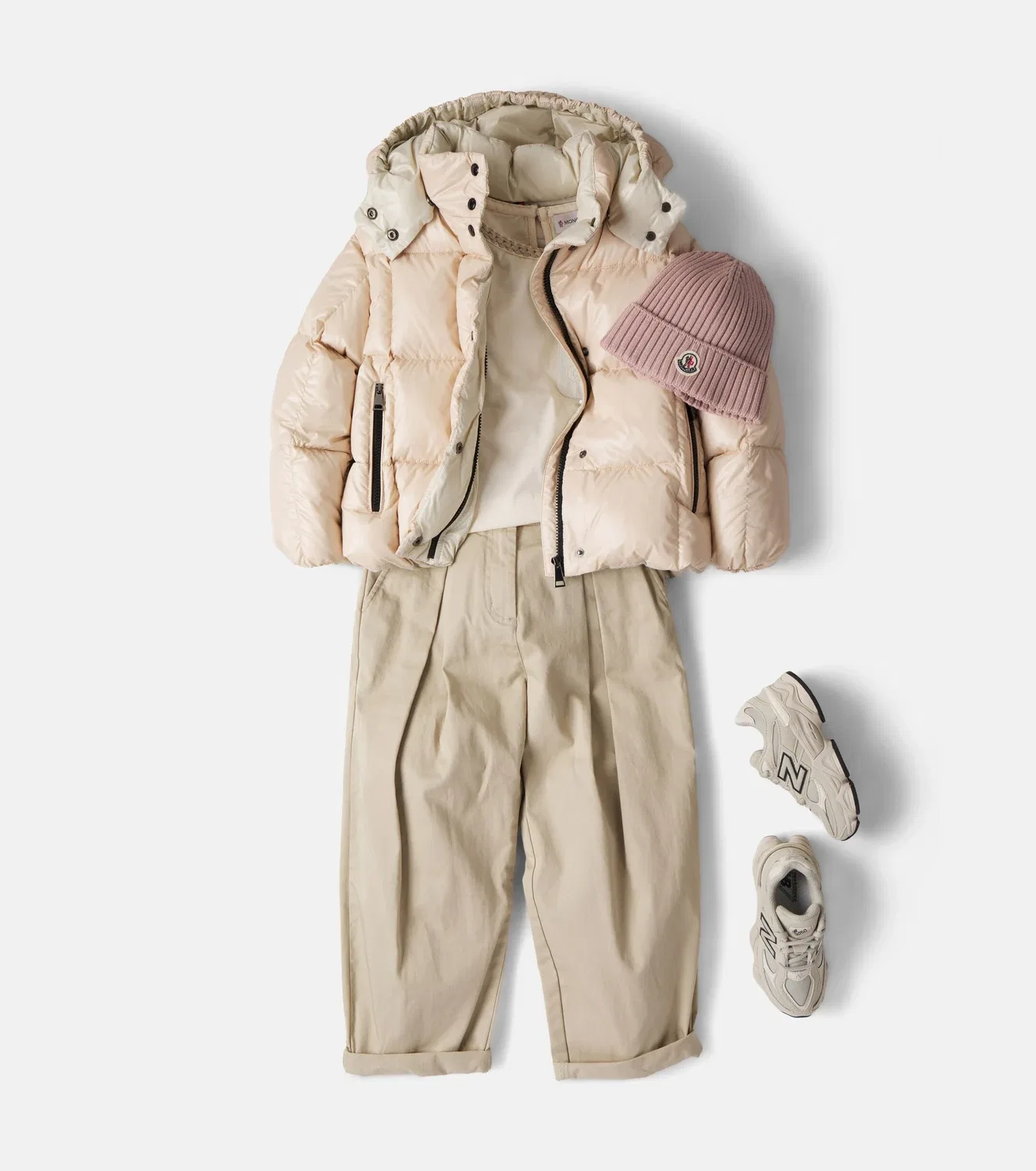 Пуховая куртка с капюшоном Parana Moncler Enfant, розовый — фото 2