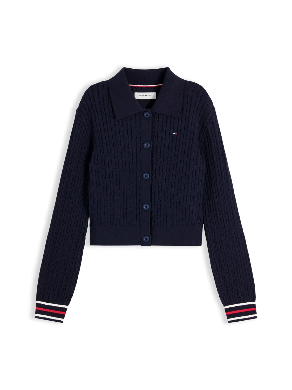 Вязаный кардиган Tommy Hilfiger темно-синего цвета