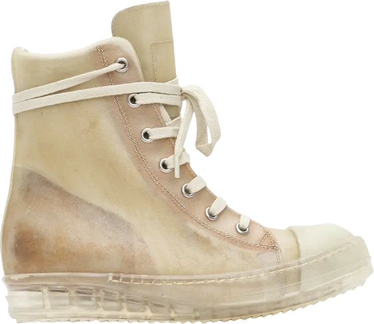 Кроссовки Rick Owens Wmns EDFU High Natural Transparent, белый