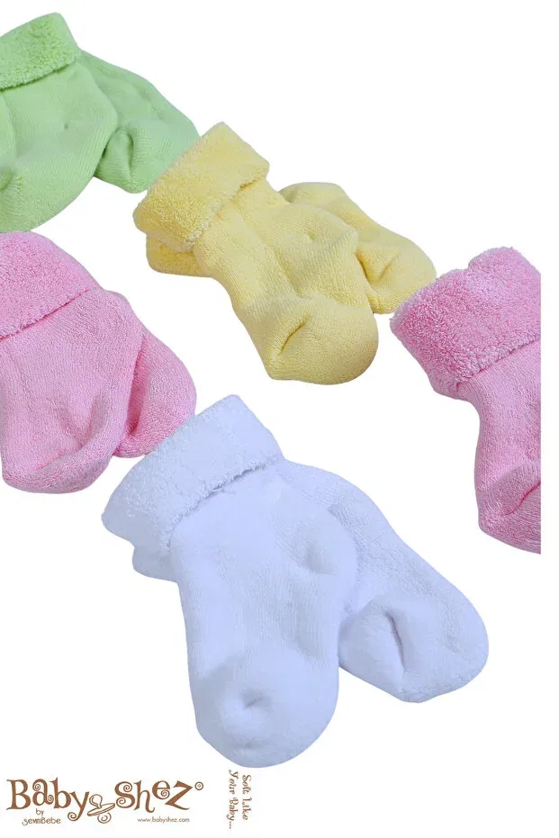 Детские носки для новорожденных хлопковые 6 шт Baby Shez, Pink — фото 3