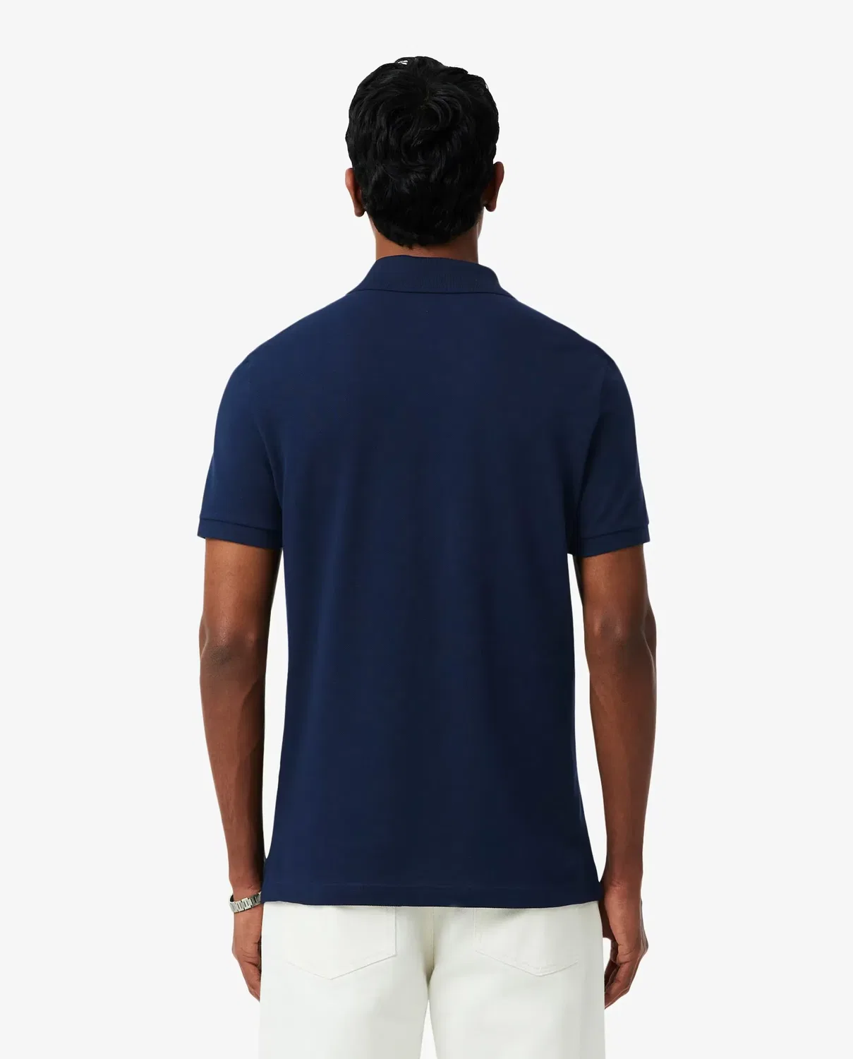 Мужское поло Lacoste L.12.12 приталенного кроя, хлопок пике, короткий рукав, Azul Marino — фото 2